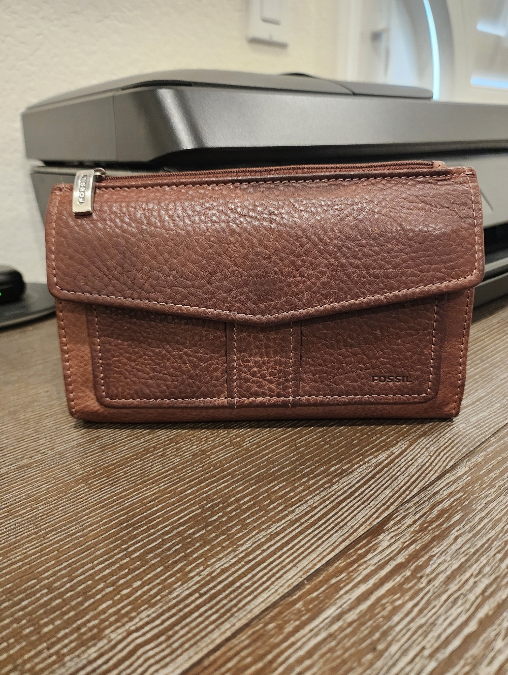 Fossil Brown Leather Wallet Clutch
